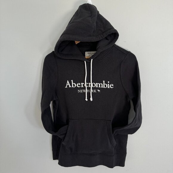 Abercrombie & Fitch Tops - Abercrombie & Fitch Small Dark Gray Pull-over Hoodie with Kangaroo Pocket